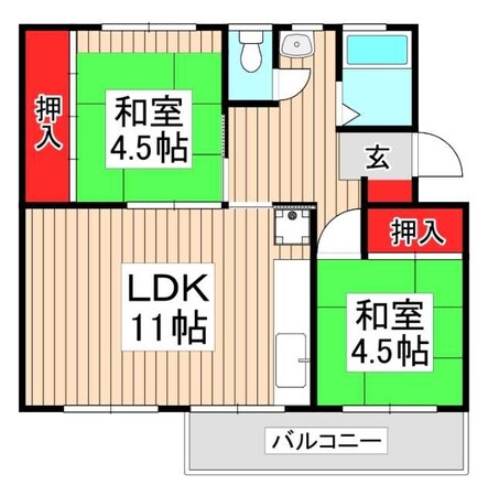 新座団地２街区５号棟の物件間取画像